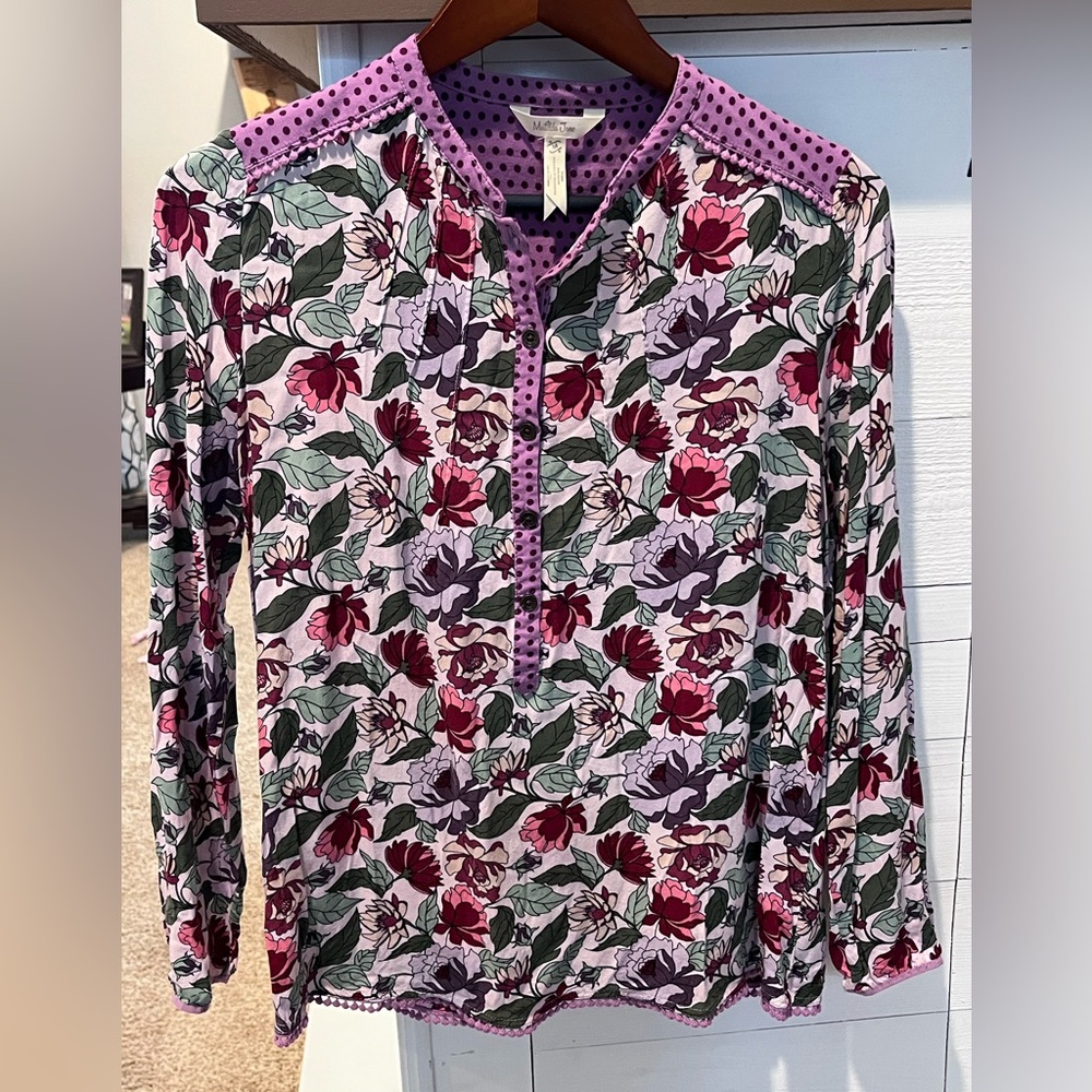 Matilda Jane Floral Flowy Blouse Womens Size Medium. 1052